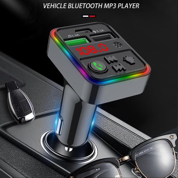 Bil Bluetooth-kompatibel Afspiller Power-Off Hukommelse Oplader MP3 Afspillere Egnet til 12V - 24V Biler