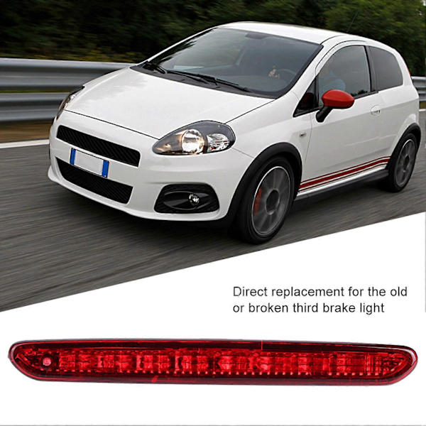 Højmonteret Tredje Bremslys 51722247 Passer til Fiat Punto Grande Abarth 2012-2019