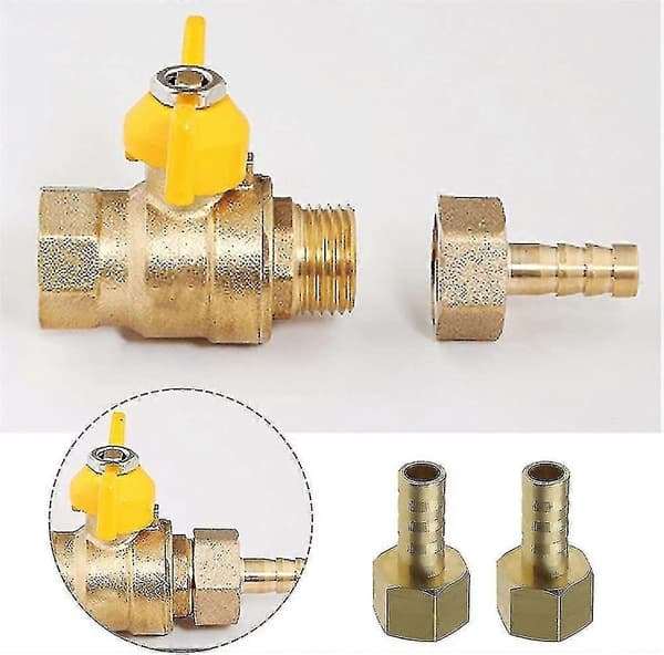 2 stk. 1/4 tommer BSP hun-gevind til 8 mm messing slangefittinger udskiftning