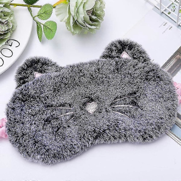2 st 3D Reseögonmasker, Sovögonmasker, Plysch Sovögonmasker