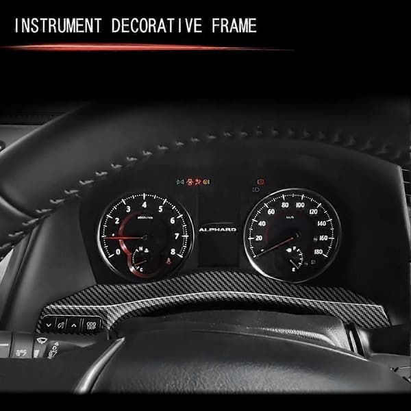 Bil Instrumentramme Måler Displayramme Dæk Trim til ALPHARD VELLFIRE 30 Serie 2018-2022 Carbon