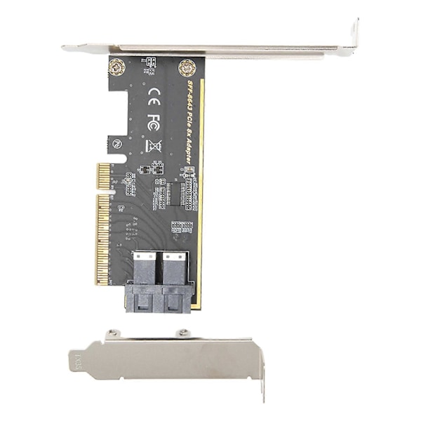 PCIE X8 - U.2 -sovitinkortti, kaksoisportti SFF 8643 Mini SAS HD 36Pin PCIE -sovitinkortti tavalliselle pöytäkoneelle YEMMA