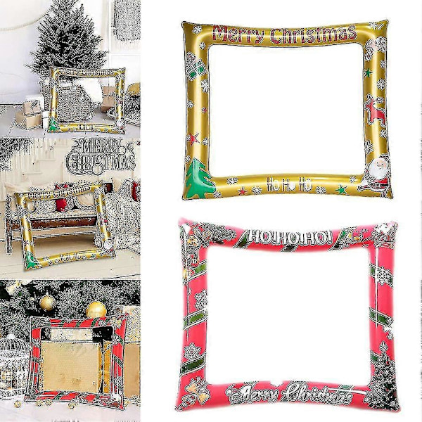 Oppustelig Jule Foto Booth Ramme Foto Booth Rekvisitter Julefestartikler