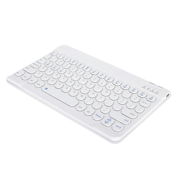 Trådlöst Bluetooth-tangentbord Ultratunt Retro Punk för Windows OS X/Android IOS (Vit)