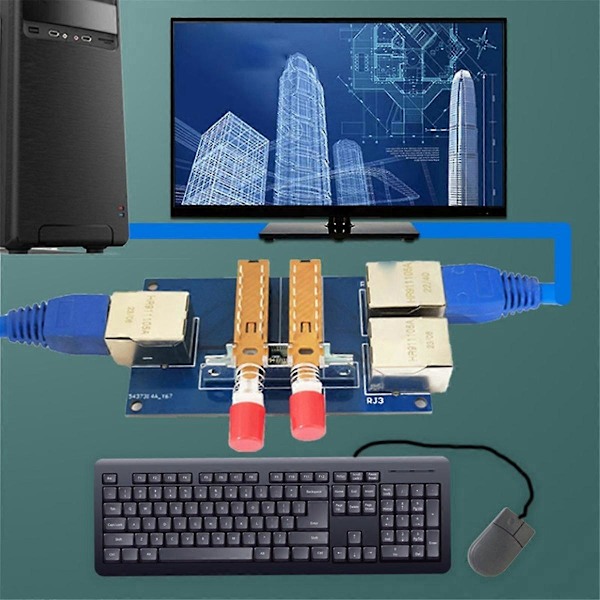 Nätverksport Switch 2-Portars Rj45 Intern och Extern Switchkabel Bredband 2-In-1-Ut Nätverksport Splitter Modul
