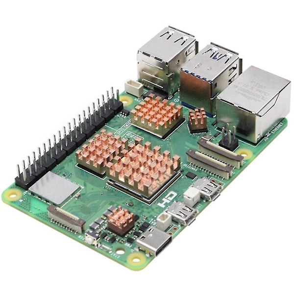 Køleplade til Raspberry Pi5 Kobber Termisk Køleplade Chip Termisk Køleplade med Klæbende Bagside CPU Hukommelsesslot Køleplade