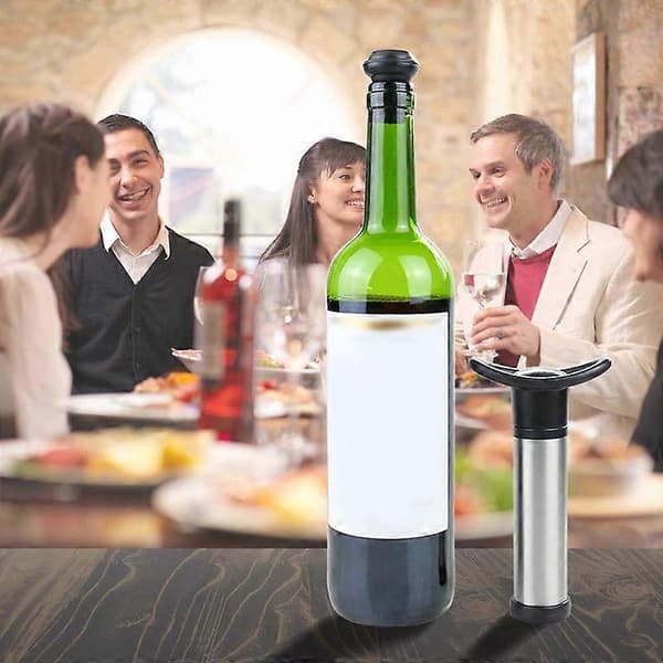 Rött Vinsaver Fresh Preserver Vakuumpump med 6 Silikonproppar