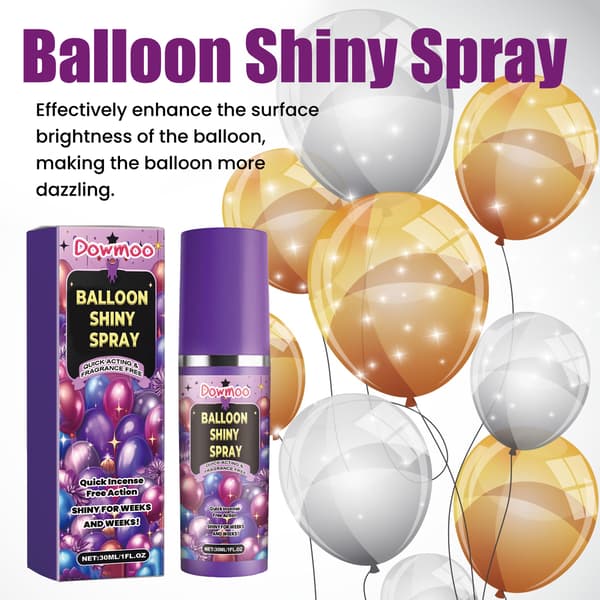 2 stk. Dowmoo Balloon Mood Gloss Spray - En langtidsholdbar, antioxidant, blank spray til balloner. 2Pcs