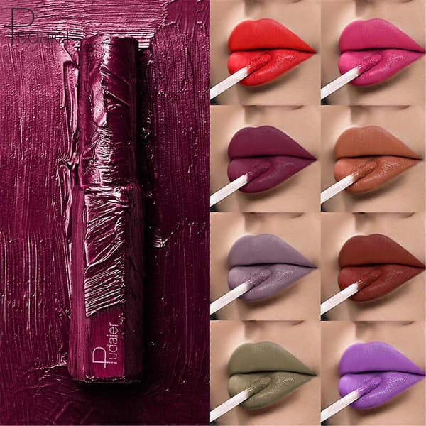 Mat Flydende Læbestift Lip Gloss Makeup Læbestifter Batom Langtidsholdbar Vandtæt Læbefarve Lip Glaze Flydende Læbestift PLAN 9