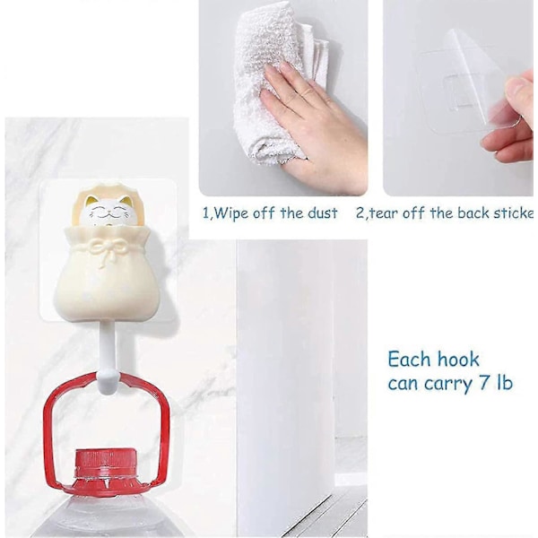 Söt tecknad väggkrok för pojk- och flickrum sovrum 4-pack