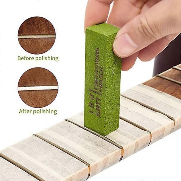 Fingerbräda-suddgummi för gitarr, poleringsgummiblock för fingerbräda, strängar och metall, S