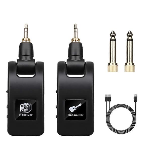 Guitar Trådløst System Lyd Sender Mottaker USB Oppladbar Trådløst System for Elektrisk Gitar