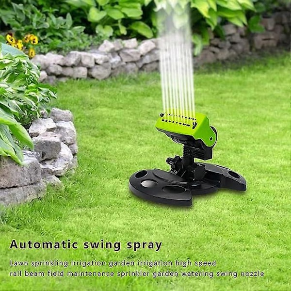 Vattenspridare för Gräsmatta, Automatisk Vridbar Sprinkler med Uppgradering till 16 Utlopp, Multifunktionell Grässpridare för Trädgårdsbevattning, Gräsvård, Tak
