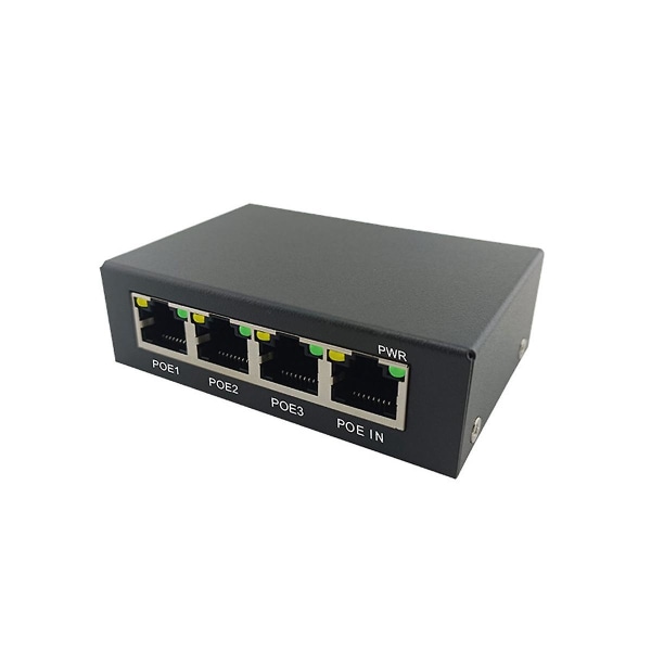 4-porttinen Gigabit Poe Extender 100/1000m Network Switch Extender Ieee802.3af/at Plug&play Poe Switille