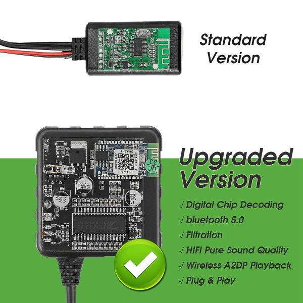 Bil Trådløs Bluetooth-modul Adapter Aux Lydkabel For 2006-2013 2008-2013