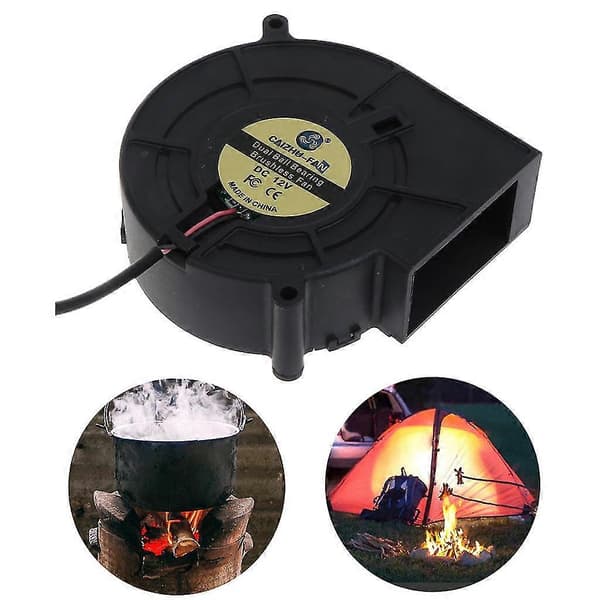 Justerbar Hastighet Stort Luftflöde 12V 2A 4500rpm AC-driven Fläkt för Grill