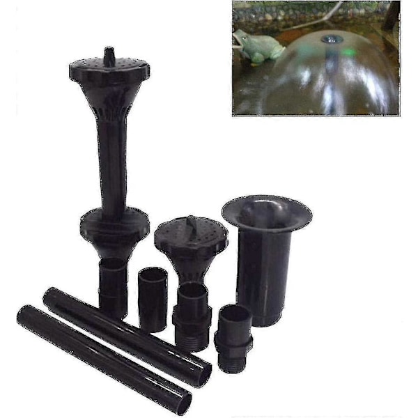9 st Små Munstyckshuvuden Kit Munstycke Vattenfontän Fontän För Damm Fontän Dränkbar Pump Svart Pool s202412248359