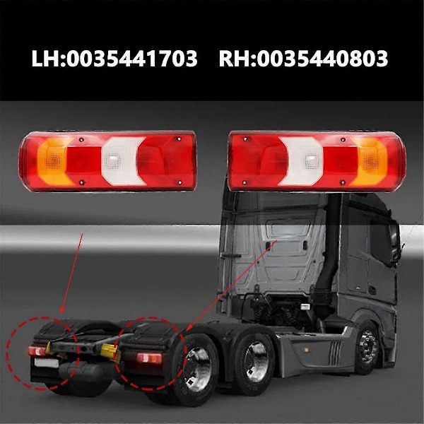 Venstre Lastbil 24V Lastbil Baglygte 0035441703 0035440903 til ACTROS MP4 Lastbil Tilbehør