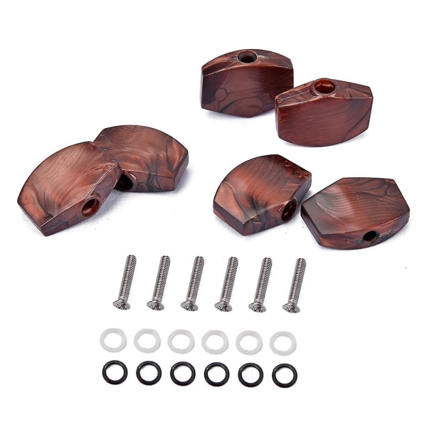 6 stk/sett Gitar Stemmepinne Knapper, Stemmepinne Knapper Maskinhoder Knapper for Gitar