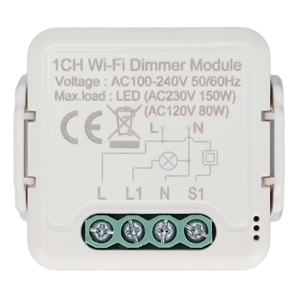 WiFi Smart Lysdæmper Modul Anden Vejs Kontakt Mobiltelefon APP Kontrol Kompatibel med GoogleWiFi