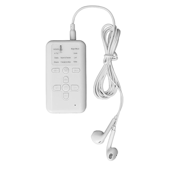 Live Lydkort Stemmeskifter 8 Lydeffekter Plug and Play Håndholdt Mini Stemmeskifter Enhet for Telefoner Nettbrett PC