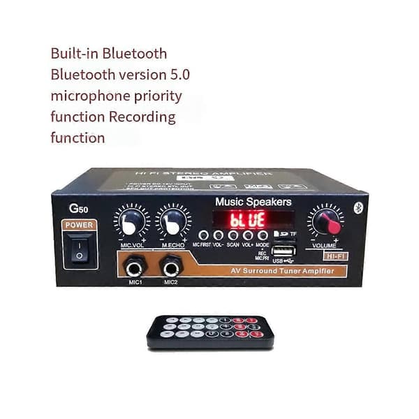G50 Digital Forsteker Multifunksjonell Dobbel Forsteker Audio Stereo Forsteker Biltilbehør EU Plugg