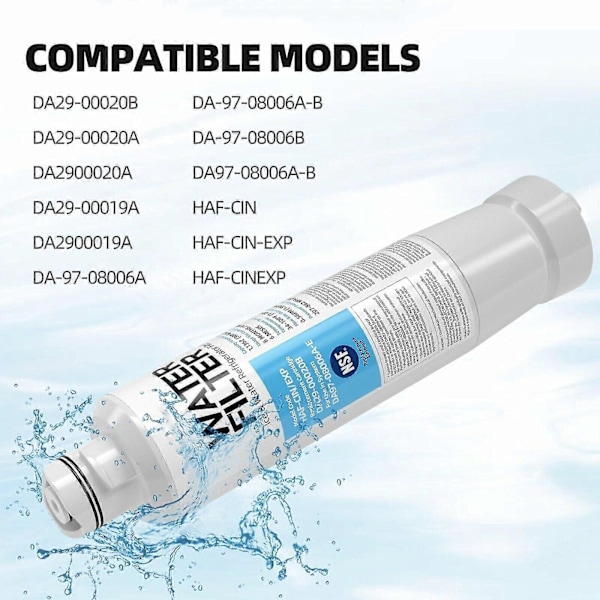 Vattenfilter DA97-17376B DA97-08006C HAF-QIN Kylskåpsvattenfilter