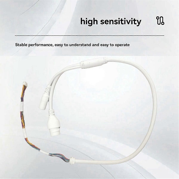 Ethernet LAN-kabel 10 Pin 10 Core PoE RJ45 Nettverkskabel for IP-kamera, Høyhastighets Dataoverføring