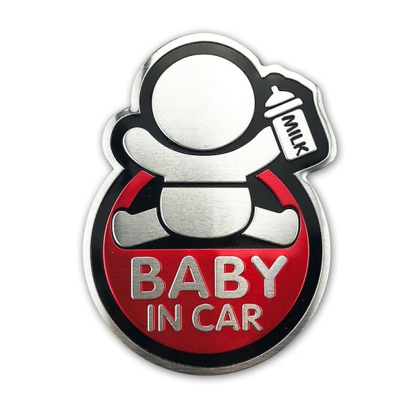 Baby-i-bil-klistremerke Baby-om-bord-bil-aluminium-klistremerke for Octavia Fabia B