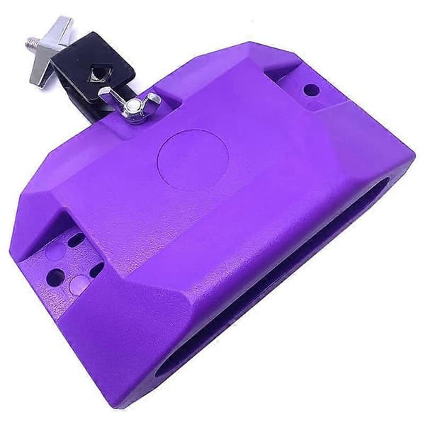Jam Drum Block Musikinstrument Plastik med 3-sidet Montering Mellem Pitch (Lilla)