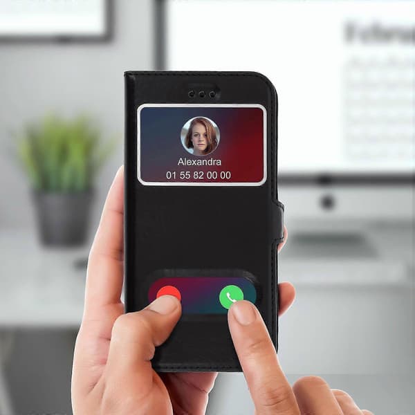 iPhone 7 / 8 / SE Deksel Dobbel Vindu Videostativ