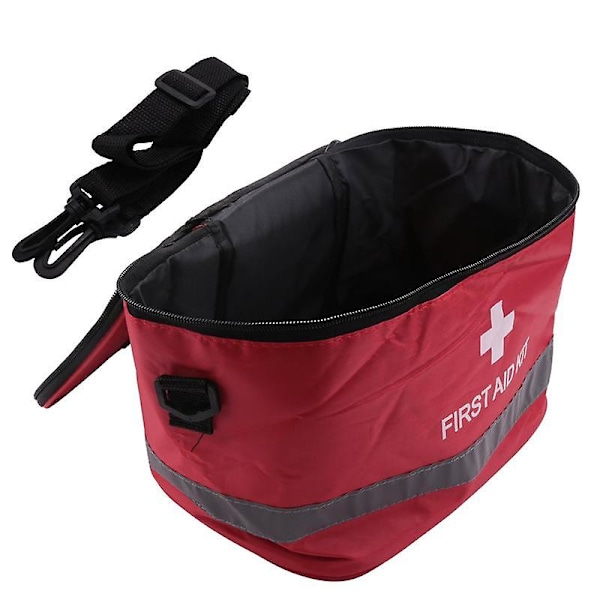 Utendørs førstehjelpsutstyr Sports Camping Bag Hjem Nødsituasjon Overlevelsespakke Rød Nylon Slående Kryssymbol Crossbody Bag