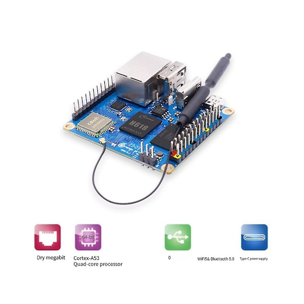 For Zero 3 2 Gt:n RAM:n Yksilölevytietokone H618-siru Wifi-BT5.0 LPDDR4 Gigabit Zero3 Kehityskortti