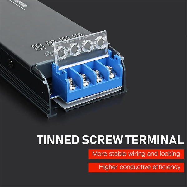LED-transformator 12 V 100 W, LED-transformator 230 V til 12 Volt DC, Strømforsyningstransformator med bryter