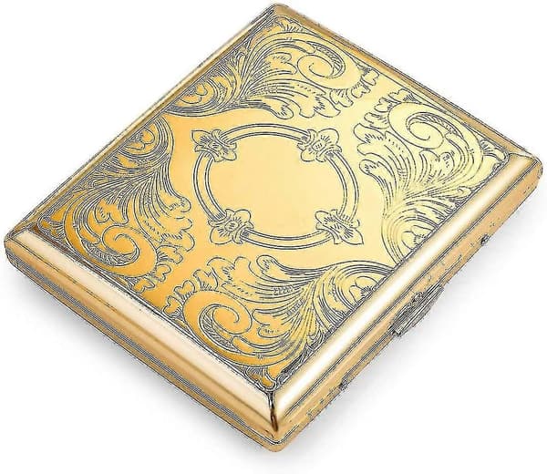 Guld Cigarette Etui, Metall Cigarette Box, Cigarette Etui Cigarette Etui För 20