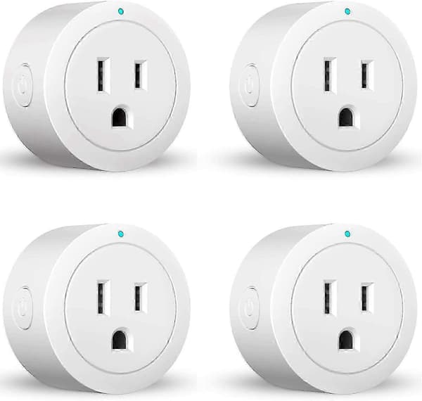 Smart stik - kompatibel med Alexa, Echo & Google Home (WiFi 2.4G) - 4-pak