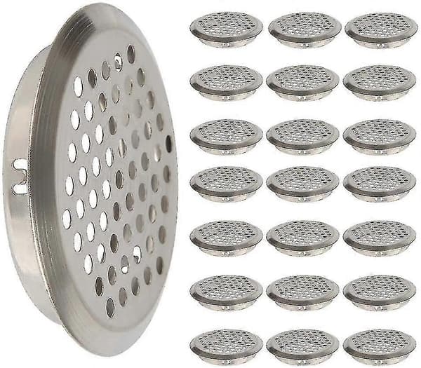50 stk. ventilasjonsrist i rustfritt stål ventilasjonshull