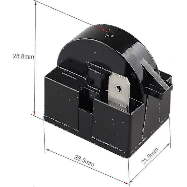 2 stk. Qp2-33 Ptc Starter Relæ 33 Ohm 220v Enkelt Ben Ptc Til Køleskab Fryser Kompressor Sort Qyroadwolf -xx