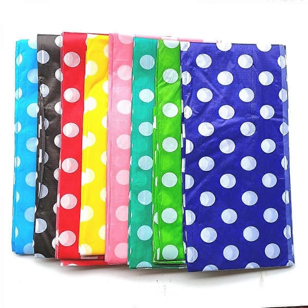2 Pak Polka Dot Plastik Dug, 108\" x 54\", Lyseblå