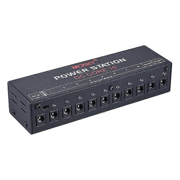 Mini strömförsörjningsstation 10 isolerade DC-utgångar för 9V 12V 18V gitarr-effekt med strömkablar
