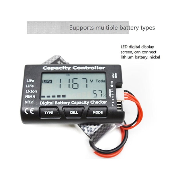 Batteri Balanser Kapasitet Kontroller Tester Cellmeter-7 Life -fe -ion Nimh Nicd Digital Checker