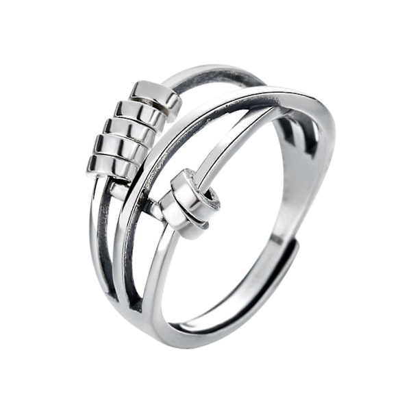 Angstring Fidget Ring Kvinder Spinner-ringe Justerbar Mode Dame Ring