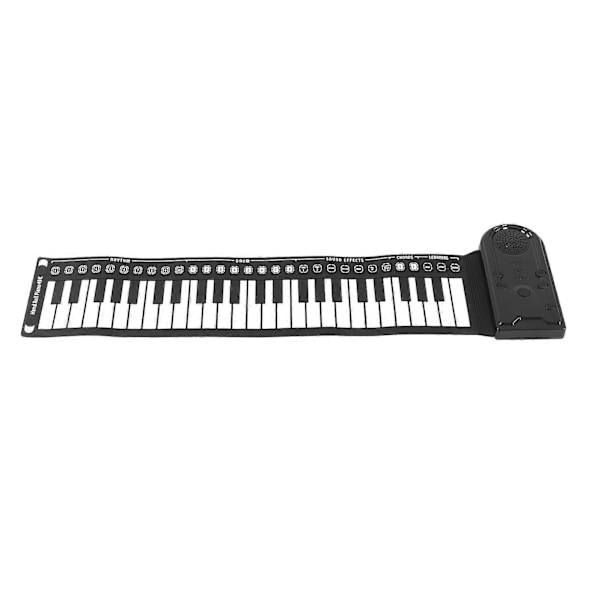 Handrollad Piano 49 Tangenter Bärbart Vikbart Elektriskt Keyboard Piano med Högtalare för Nybörjare Musikinstrument