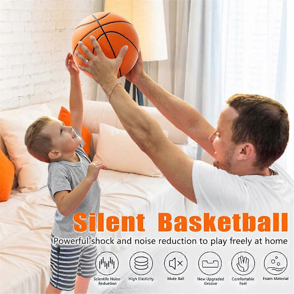 Skum Basketboll, Inomhus Hög Densitet Träningsbasketboll 3D Textur Tyst Studs Ingen Buller Boll för