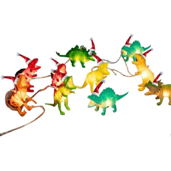 LED Dinosaurie Ljusslinga Jul Ljusslinga Dinosaurie Batteridrivna Lampor För Julgran Hem Högtidsdekoration
