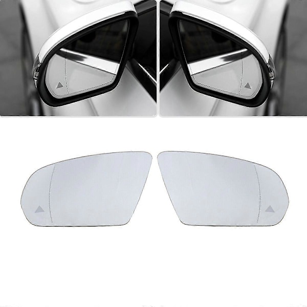 Sidespeilglass med blindsonevarsling og varme for C, E, S, GLC W205 W222 W213 X253 2013-2021