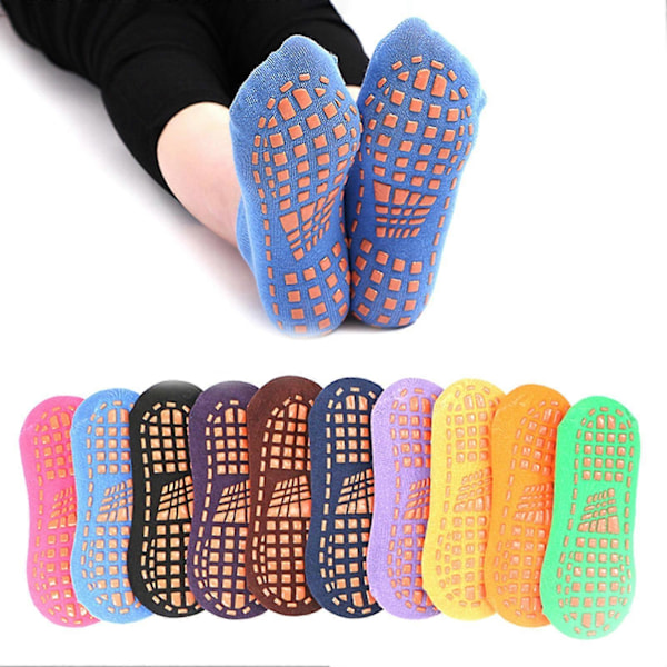 2 par Sokker Korte Anti-slip Bomuldssvedabsorption Sportsudstyr Til Trampolin Qinhai