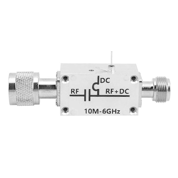 RF Bredbandsförstärkarmodul Aluminiumlegering Bias Tee DC Blocker för amatörradio 10MHz?6GHz YEMAA