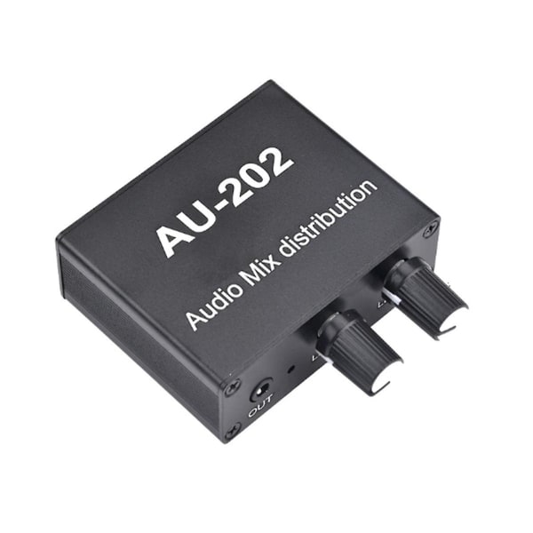 Au-202 2 Indgang 2 Udgang Stereo Mixer Lydfordeler til hovedtelefoner Ekstern Power Amp Volume Alon
