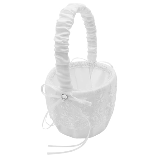 WJTG Blomsterpikekurv for Bryllup Rustikk Jute Bryllupsblomsterkurv J